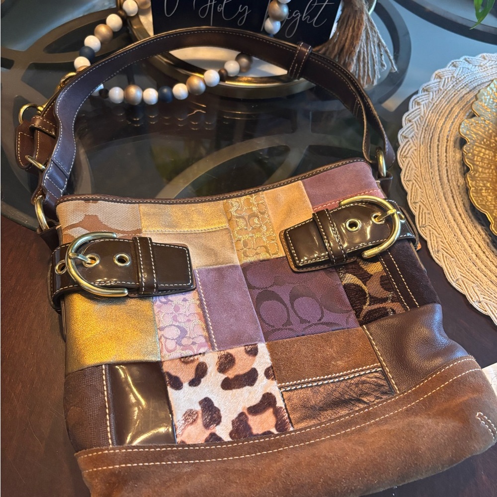Coach Vintage EVA Holiday Patchwork